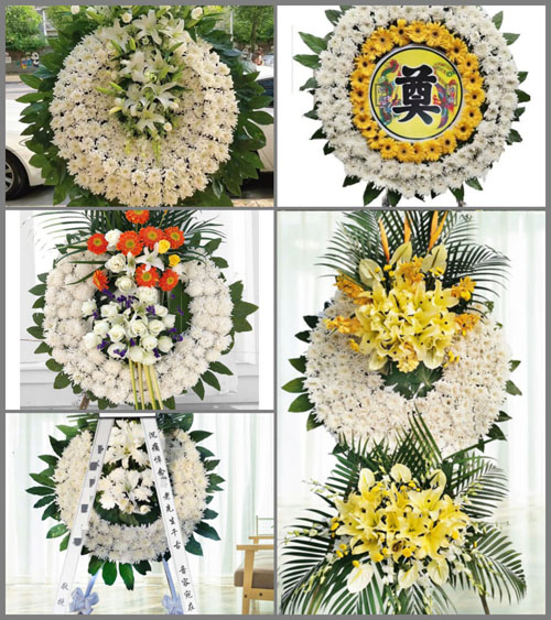 广东广州市花都区花东镇七庄村花圈速递